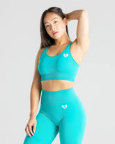 Power Seamless Sports Bra | Ceramic Turquoise WOMEN'S BEST